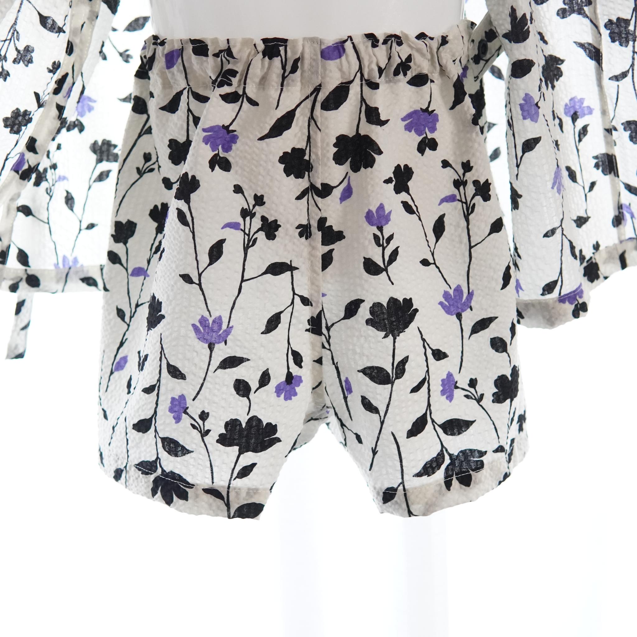 暑い夏でもさらりと気持ちいいリップル素材のこだわりベビー甚平〇モダン | 3枚目