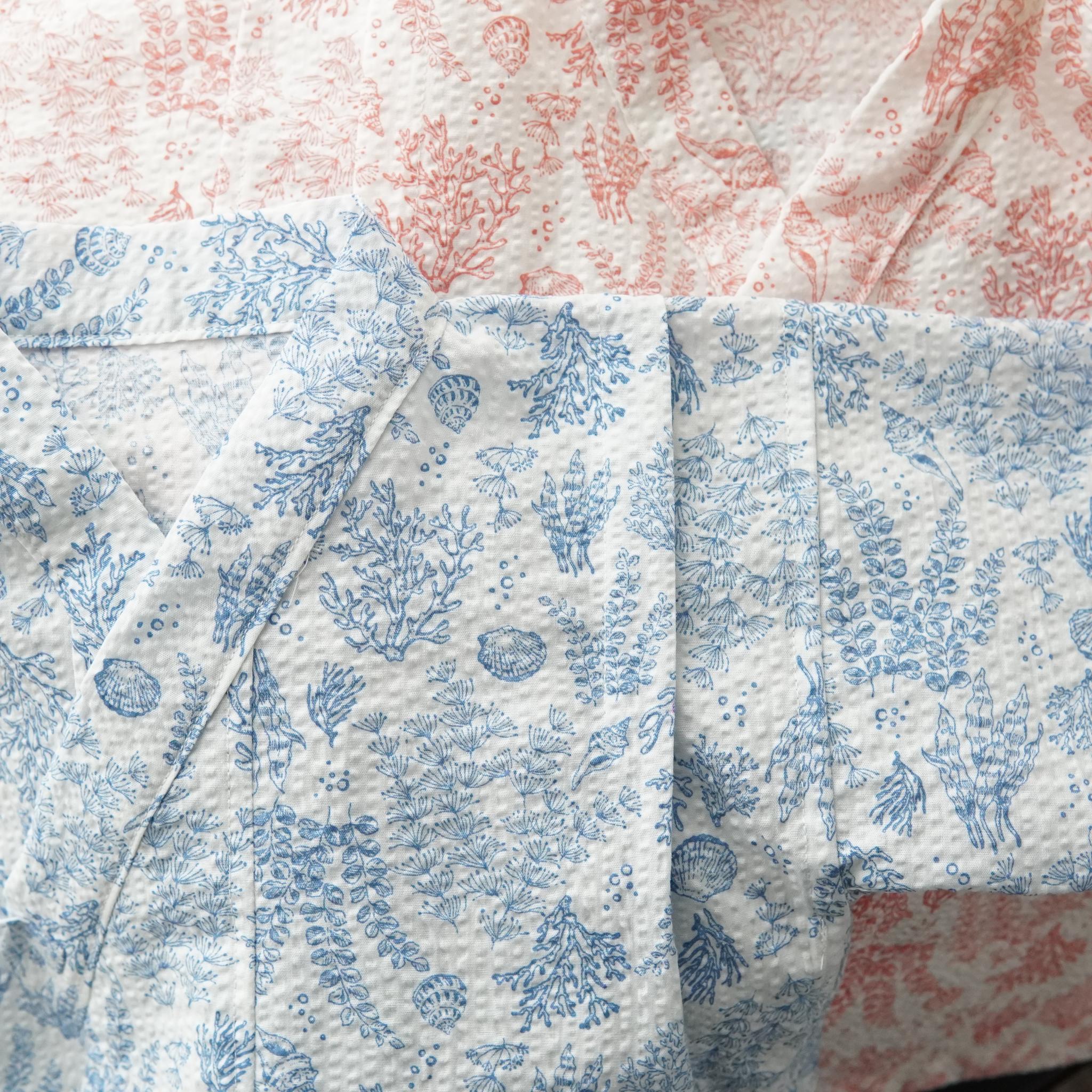 暑い夏でもさらりと気持ちいいリップル素材のこだわりベビー甚平〇シェル・ブルー | 11枚目