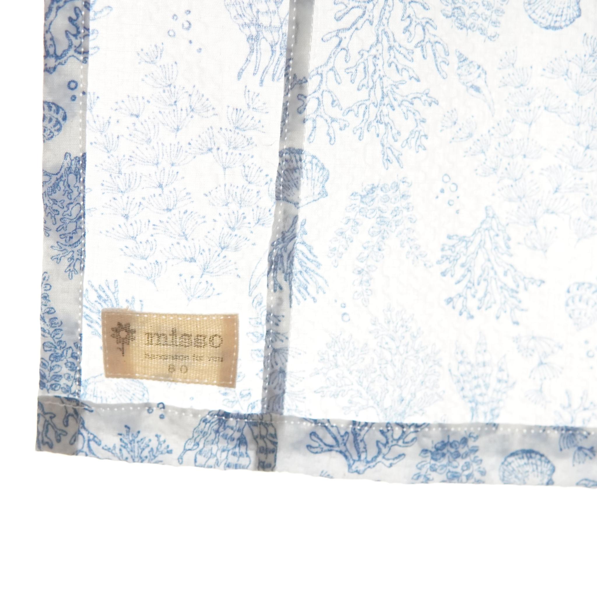 暑い夏でもさらりと気持ちいいリップル素材のこだわりベビー甚平〇シェル・ブルー | 8枚目