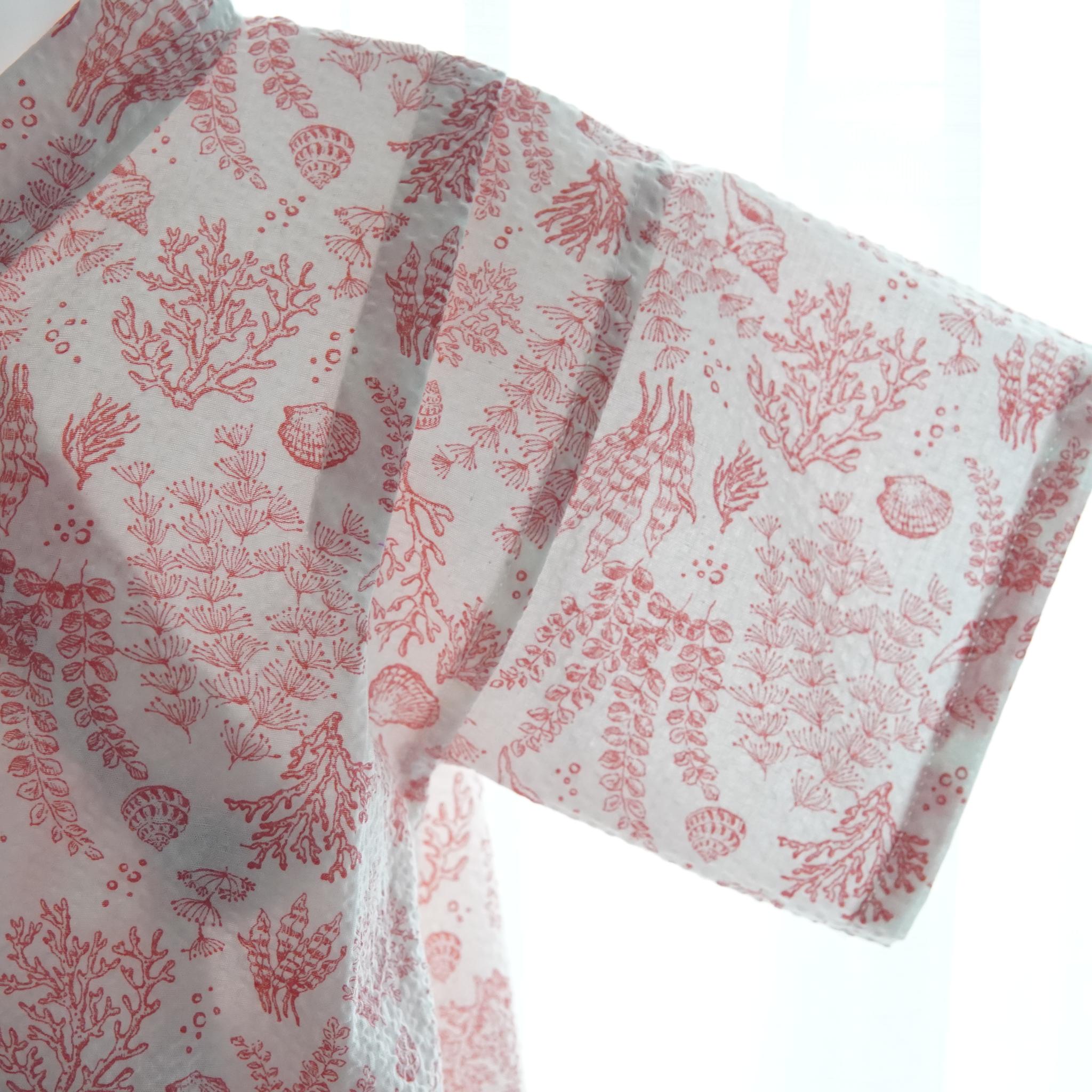 暑い夏でもさらりと気持ちいいリップル素材のこだわりベビー甚平〇シェル・ピンク | 4枚目