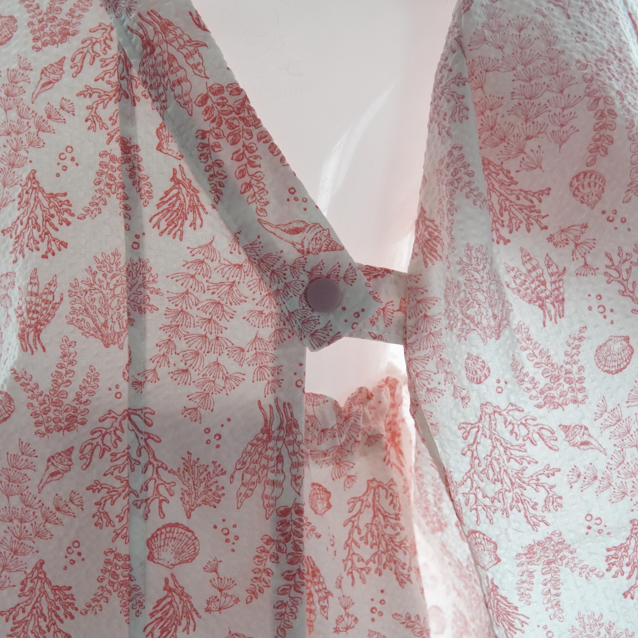 暑い夏でもさらりと気持ちいいリップル素材のこだわりベビー甚平〇シェル・ピンク | 7枚目