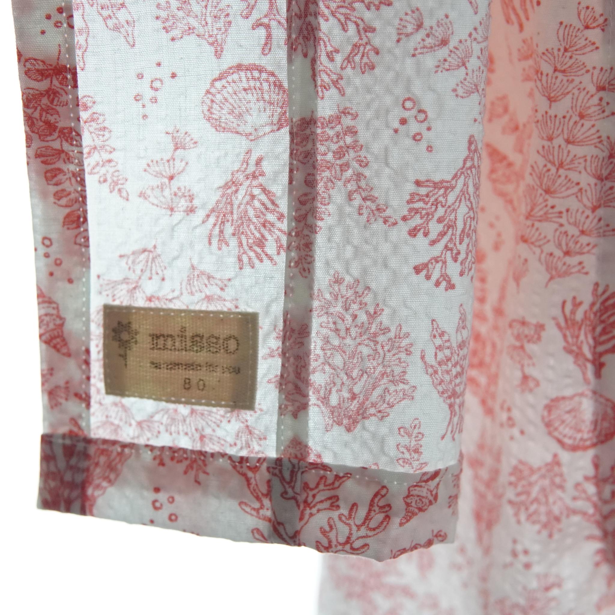 暑い夏でもさらりと気持ちいいリップル素材のこだわりベビー甚平〇シェル・ピンク | 9枚目