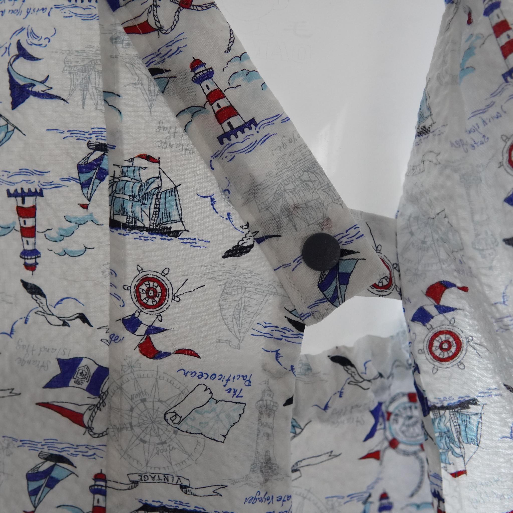 暑い夏でもさらりと気持ちいいリップル素材のこだわりベビー甚平〇マリンシロ | 8枚目