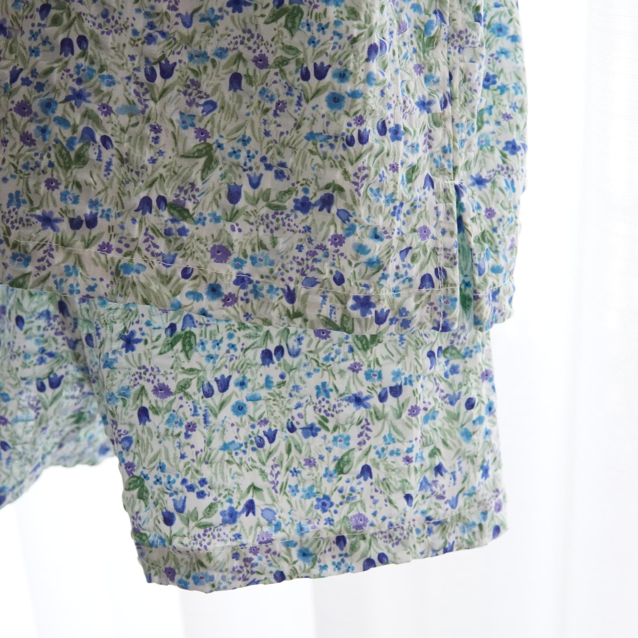 暑い夏でもさらりと気持ちいいリップル素材のこだわりベビー甚平〇チューリップ・ブルー | 5枚目