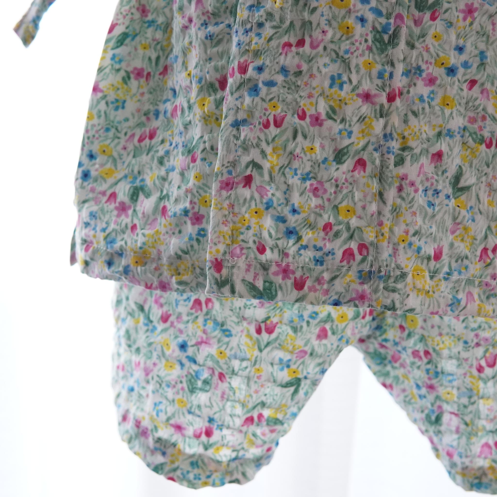 暑い夏でもさらりと気持ちいいリップル素材のこだわりベビー甚平〇チューリップ・ピンク | 5枚目