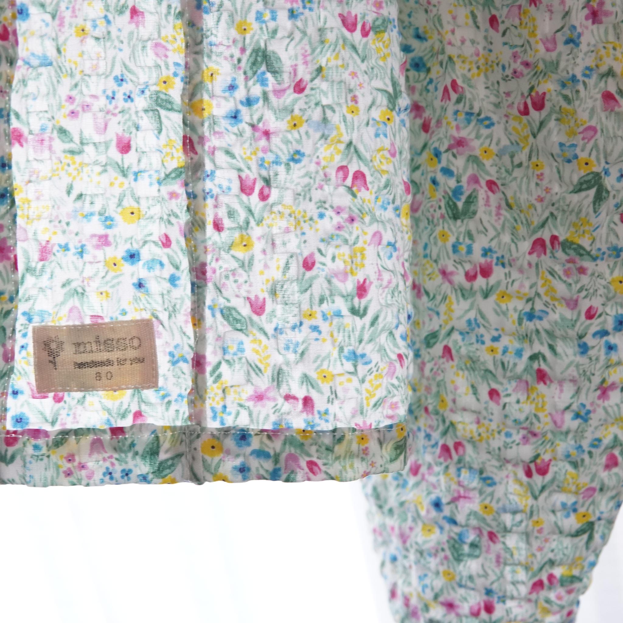 暑い夏でもさらりと気持ちいいリップル素材のこだわりベビー甚平〇チューリップ・ピンク | 8枚目