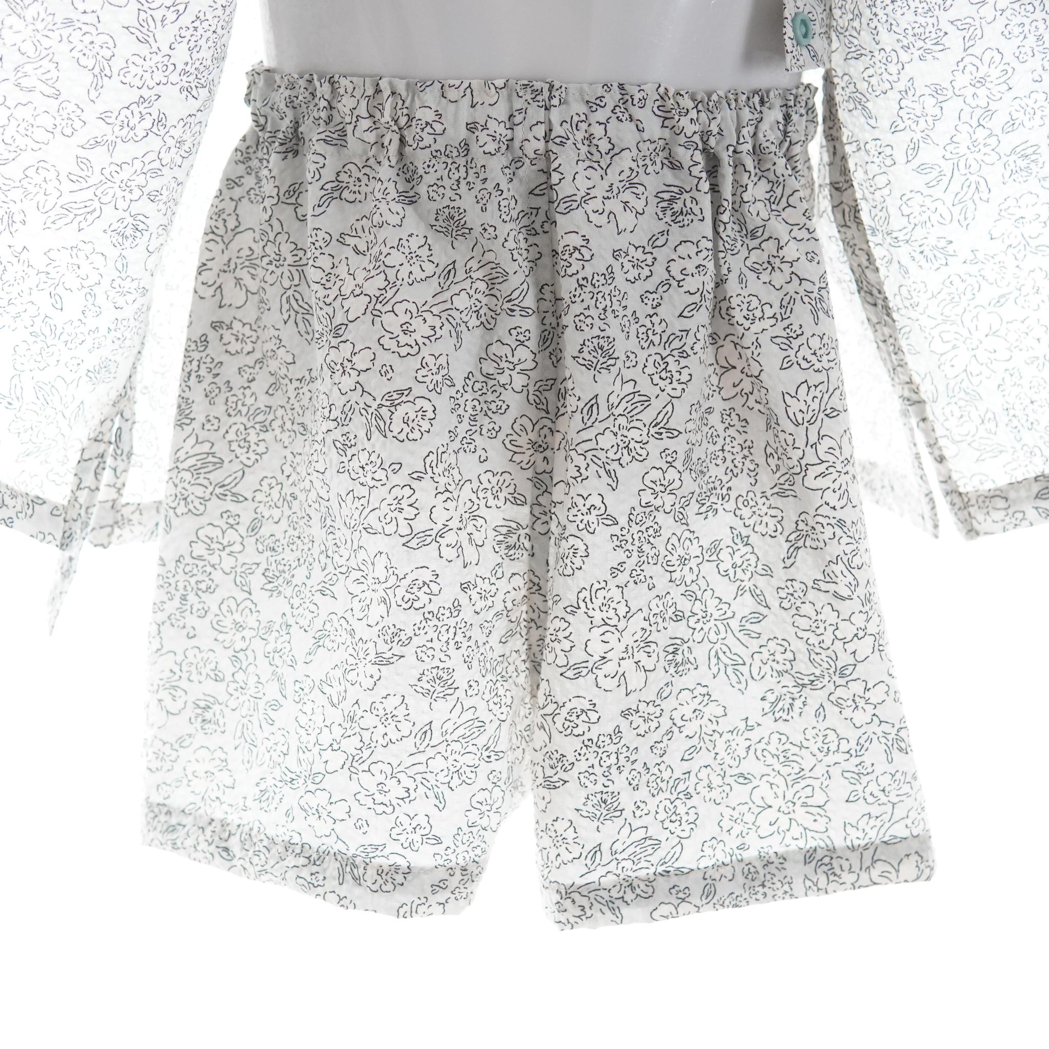 暑い夏でもさらりと気持ちいいリップル素材のこだわりベビー甚平〇花・ミズイロ | 2枚目