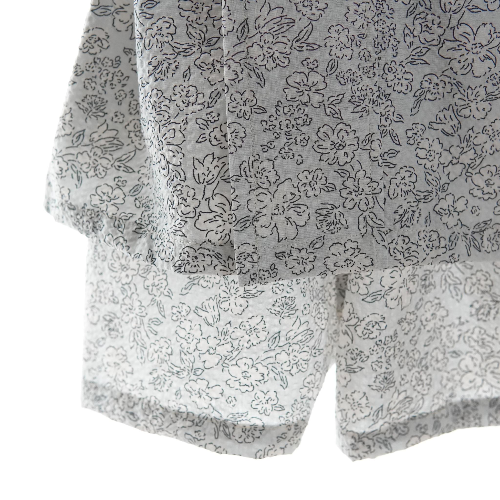 暑い夏でもさらりと気持ちいいリップル素材のこだわりベビー甚平〇花・ミズイロ | 6枚目